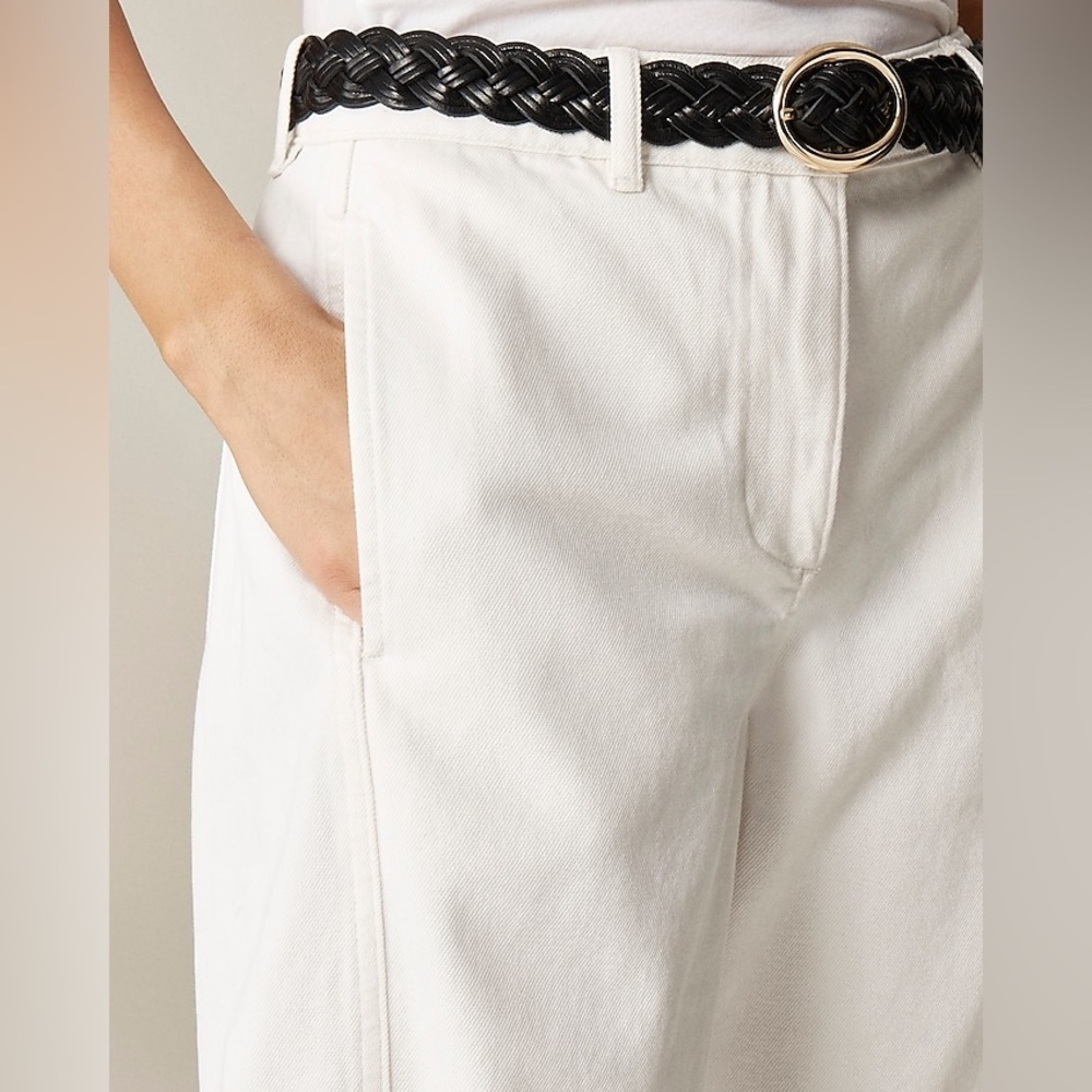 J.Crew Relaxed barrel-leg jean white sz.18 classic preppy office casual staple - Picture 3 of 11